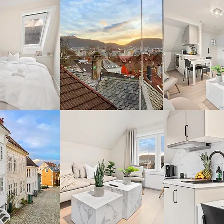 Apartment View To Bryggen - Renovated Dec 24 - Historic Cobblestone Street Bergen